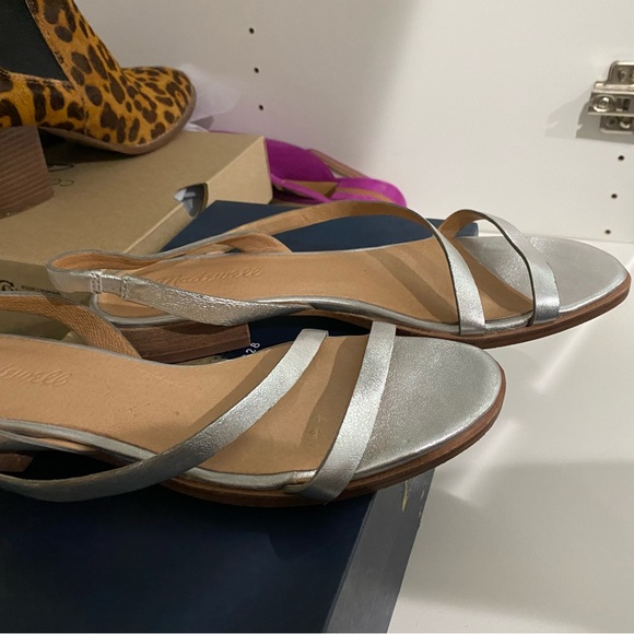 Madewell Silver Heidi Slingback Sandals - 7 - Picture 9 of 10
